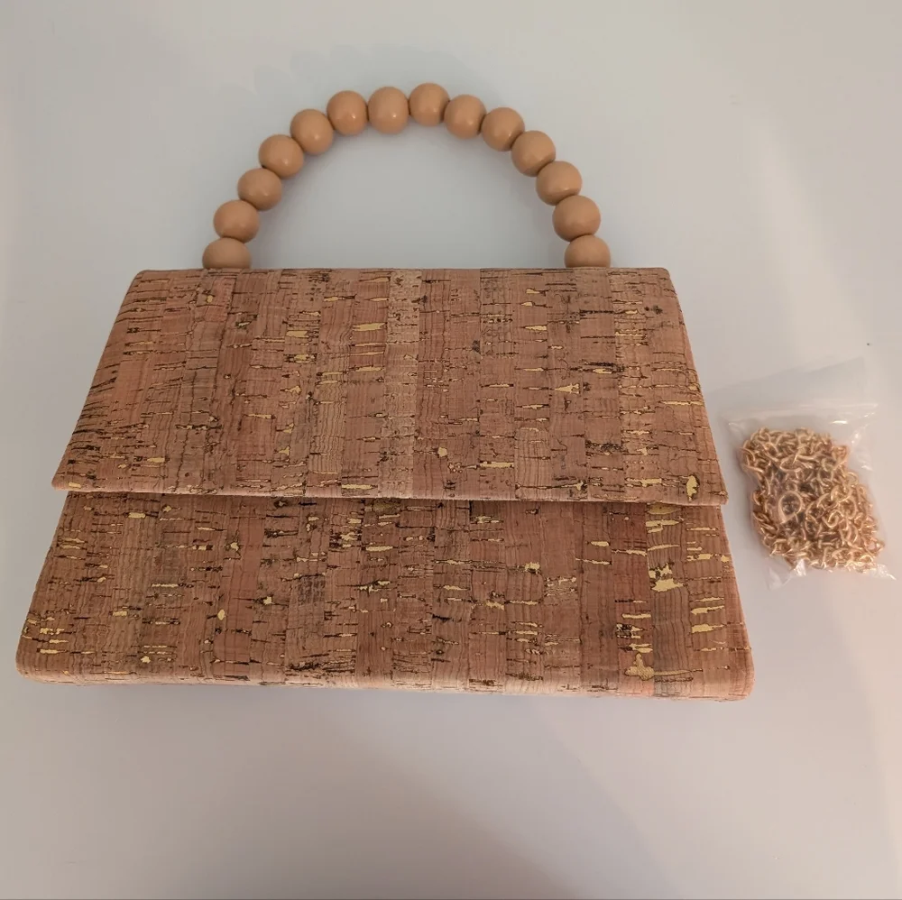 NWOT Cork Look Handbag - Picture 1 of 3